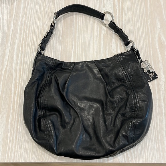 Prada Black Leather Purse w/ Silver Hardware - Picture 3 of 6